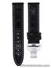 18MM REPLACEMENT PREMIUM LEATHER WATCH STRAP BAND CLASP FOR MONTBLANC BLACK WS