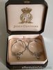 NEW! JUICY COUTURE SIGNATURE LOGO SILVER HOOP FASHION JEWELRY EARRINGS $52 SALE