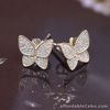 SALE‼️.193 CTW Diamond Butterfly Earrings 14k Yellow Gold JS139E-YG sep