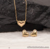 SALE‼️.30 CTW Diamond Earrings & Necklace 18k Twotone Gold JS167 sep