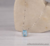 SALE‼️1.15 Carat Blue Topaz w/.15 CTW Diamond Necklace 18k White Gold JS171N sep