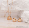 SALE‼️.45 CTW Diamond Earrings & Necklace Set 18k Rose Gold JS166