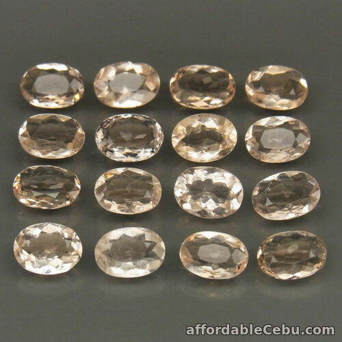 1st picture of 2.26 Carats 4pcs NATURAL Champagne MORGANITE BRAZIL OVAL 7.0x5.0 for Setting For Sale in Cebu, Philippines