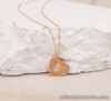 SALE‼️.15 Carat Heart Diamond Necklace 18k Rose Gold JS166N sep