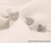 .59 CTW Diamond Earrings&Ring Set 14k White Gold JS91 sep (PRE-ORDER)