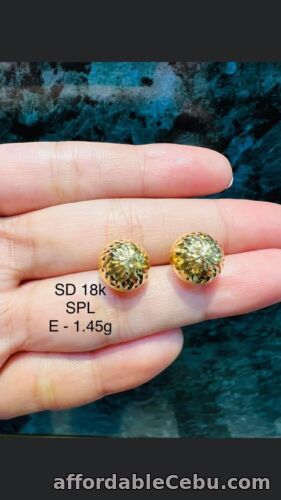 1st picture of GoldNMore: 18 Karat Gold Earrings E#1.4 For Sale in Cebu, Philippines