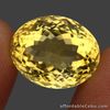 13.72 Carats NATURAL Yellow CITRINE Oval Loose Brazil 13x14x10mm