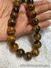 941 Carats Natural Golden Tiger's Eye Round Shape Loose Beads Necklace 14-15mm