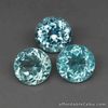 9.76 TCW Round 3pcs 9.0mm Natural Blue TOPAZ for Jewelry Setting