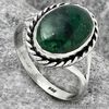 Natural Green AVENTURINE  925 Sterling Silver Ring S8.5 Oval Cabochon