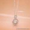 SALE‼️.099 CTW Dancing Diamond Necklace 18k White Gold N132W (PRE-ORDER) sep
