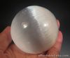 59 mm (2.3") XXL White Gypsum SELENITE Satin Spar Sphere Crystal Ball Morocco