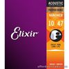 Elixir 16002 Nanoweb Acoustic Guitar Strings Extra Light 10-47 Phosphor Bronze