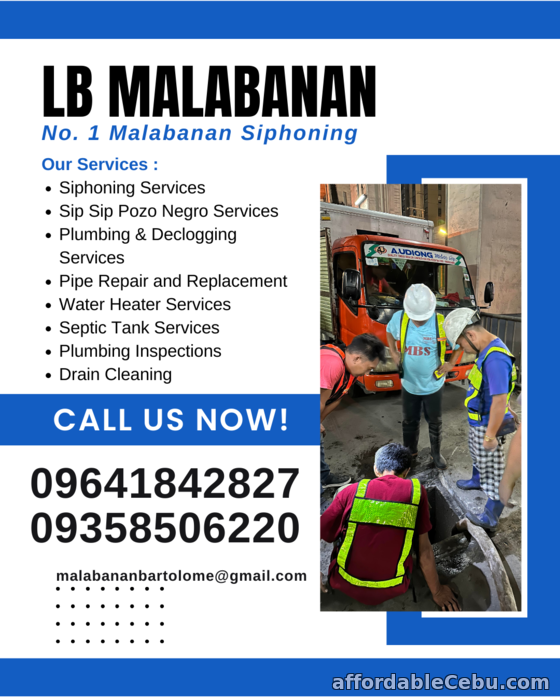 1st picture of MARIKINA MBS MALABANAN SUYOP POZO NEGRO SERVICES 09212454576 Offer in Cebu, Philippines