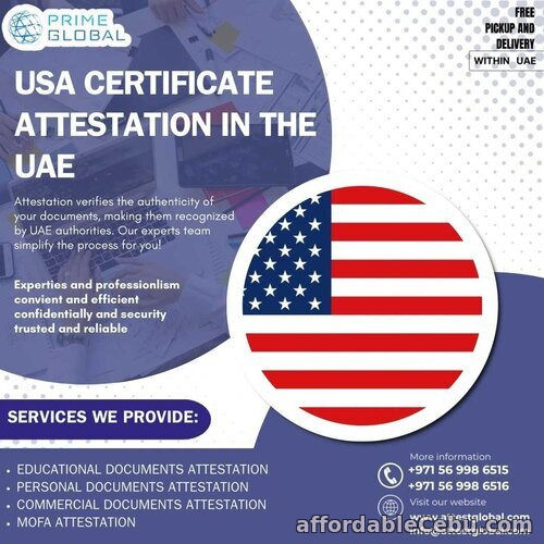 1st picture of Navigating the Maze: USA Certificate Attestation Services in the UAE Offer in Cebu, Philippines