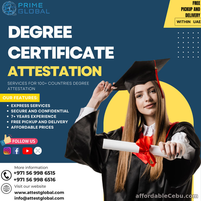 1st picture of Trusted Verification: Degree Certificate Attestation Services in UAE Offer in Cebu, Philippines