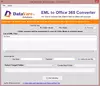 DataVare EML to Office 365 Converter Tool