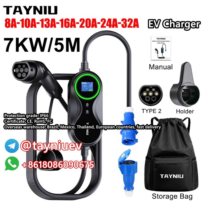 1st picture of WhatsApp+8618086090675 Tayniu portable electric car charger Infinity 7KW For Sale in Cebu, Philippines