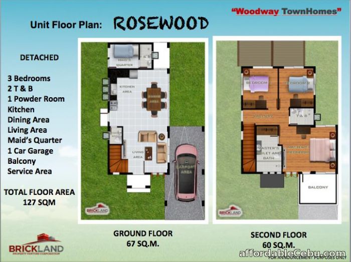 2nd picture of 4 bedroom affordable house, Rosewood, Woodway Townhomes, Talisay Cebu For Sale in Cebu, Philippines