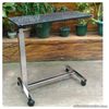 Overbed table with stand and wheels