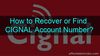 Picture of How to Recover or Find CIGNAL Account Number?