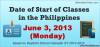 Picture of Date of Start of Classes in Philippines