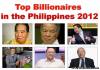 Picture of Top Billionaires in the Philippines 2014