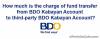 Picture of How much is the charge of fund transfer from BDO Kabayan Account to third-party BDO Kabayan Account?