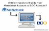 Picture of Transfer Money from Metrobank to BDO thru Online Banking?