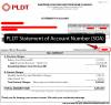 Picture of Where to Find PLDT Bill Statement of Account Number?