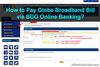 Picture of How to Pay Globe Broadband Bill via BDO Online Banking?