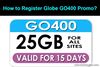 Picture of How to Register Globe GO400 Promo?