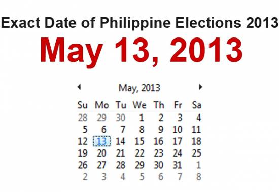 Picture of Exact Schedule Date of Elections in the Philippines 2013