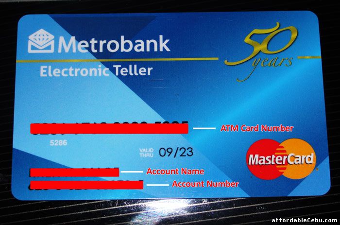 card sample security code visa and number Where Number of to Metrobank?  the Banking find Card ATM