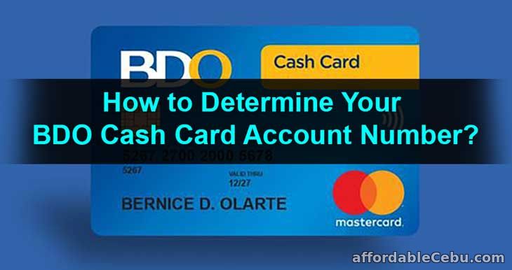 Hvordan bestemmer du dit BDO Cash Card-kontonummer?