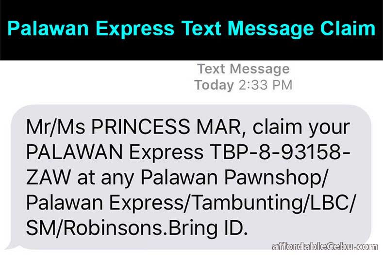 Palawan Express Text Message Claim