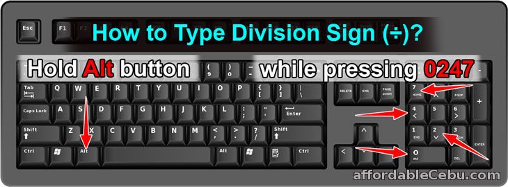 How to Type Division Sign
